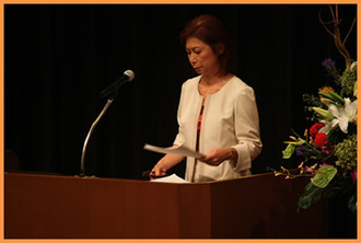 写真1:小早川明子氏講演