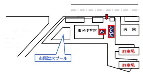 イラスト2：市民温水プール　案内図