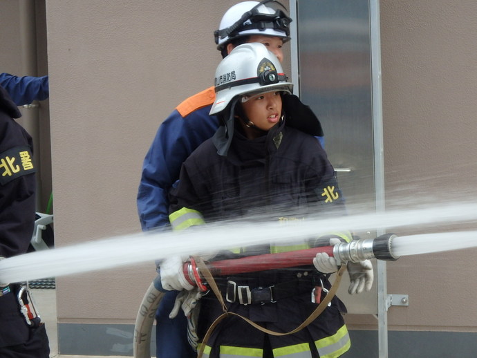 写真：放水