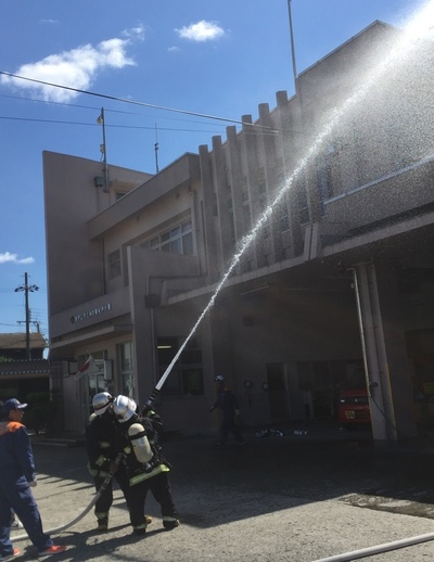 放水風景の写真