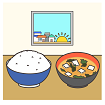 朝ご飯のイラスト