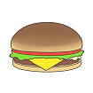 ハンバーガーのイラスト