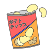 ポテトチップスのイラスト