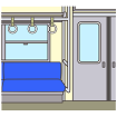 電車の中のイラスト