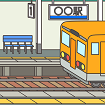 駅のイラスト