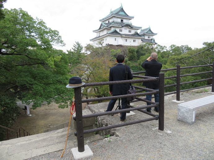 天守閣周辺での撮影