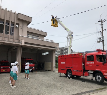 はしご車搭乗体験