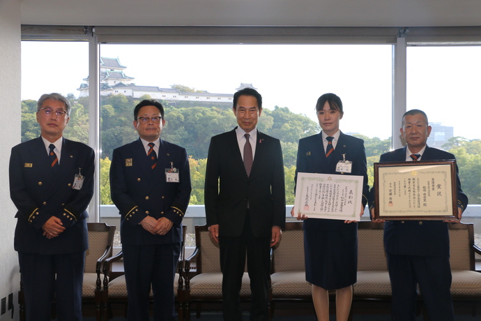 写真：市長との記念撮影