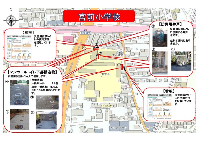 宮前小学校の位置図