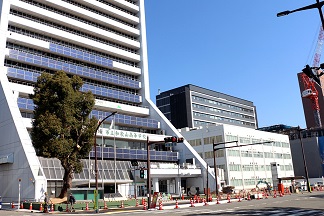 和歌山市役所前工事の様子