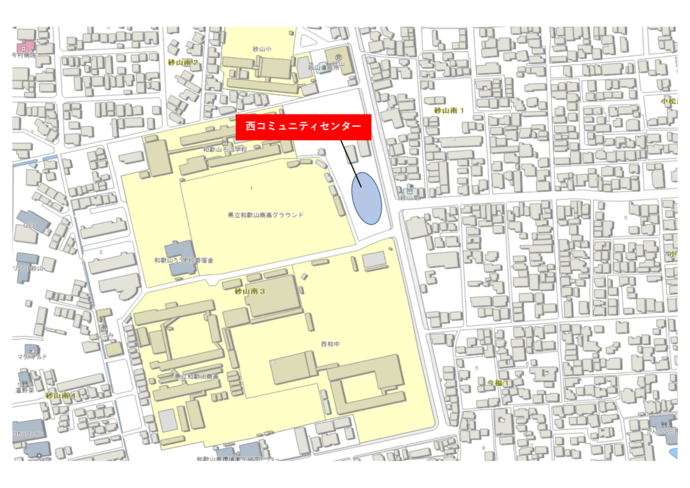 西コミュニティセンターの周辺地図画像