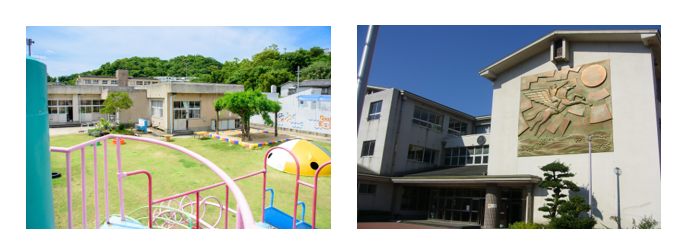 雑賀崎小学校と雑賀崎幼稚園の写真